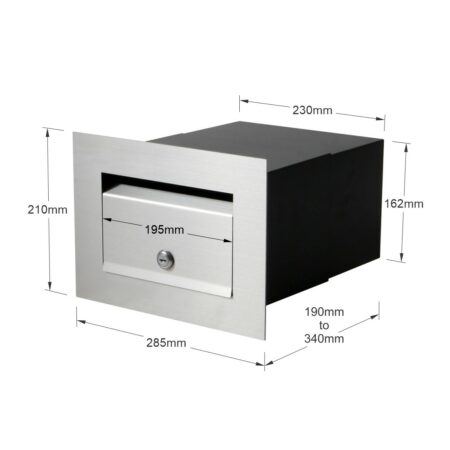 Milkcan-161STS-BLK-palazzo-brick-front-open-letterbox-stainless-dims-1100px